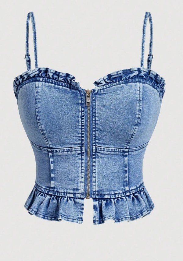 Women Casual Women Denim Camisole Top