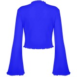 Women Bell Bottom Sleeve Top