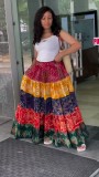 Women Bohemian Holidays Patchwork Skirt