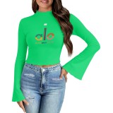 Women Bell Bottom Sleeve Top