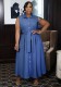 Plus Size Women Elegant Sleeveless Waist-cinching Shirt Dress