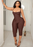 Women Casual Halter Neck Bandeau Sleeveless Backless Top and Pant Two-Piece Set