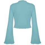 Women Bell Bottom Sleeve Top