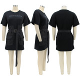 Women Summer Denim Casual Patchwork Dress