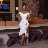 Women's Chic Elegant Off-Shoulder Mermaid Evening Gown