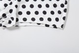 Summer Women's Polka Dot Halter Neck Low Back Bodycon Jumpsuit