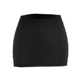 Summer Women's Halter Cowl Neck Tie-Up Top and Bodycon Skirt Two-Piece Set