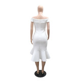 Women's Chic Elegant Off-Shoulder Mermaid Evening Gown