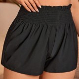 Women's Solid Color High-Waist Square Leg Swim Bottoms