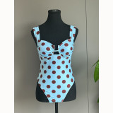 Women's Polka Dot One-Piece Bikini Swimsuit