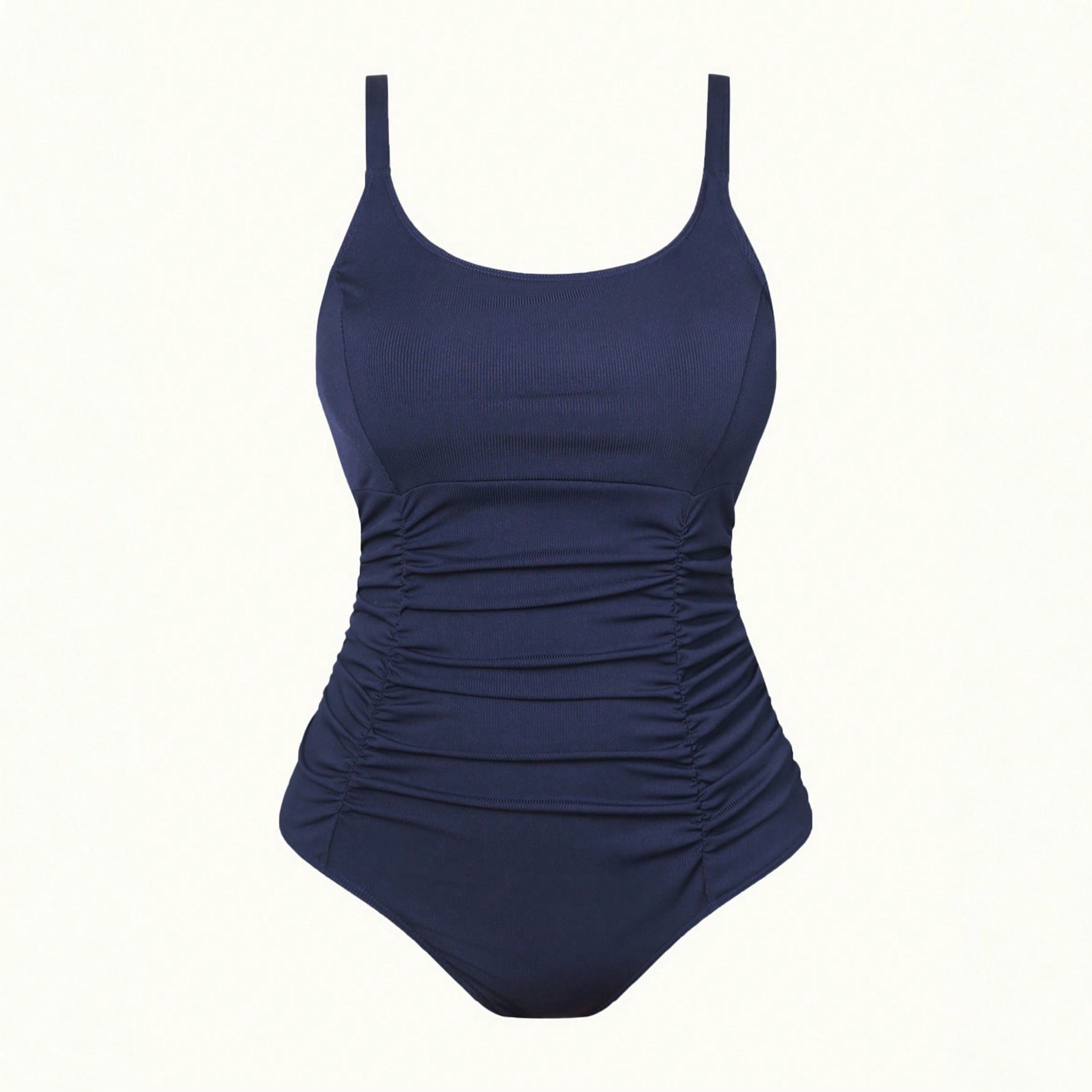 Plus Size Ribbed Tight-Fitting One-Piece Swimsuit