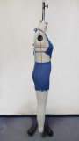 Women's Solid Color Casual Beach Swim Cover-Up Dress