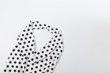Summer Women's Polka Dot Halter Neck Low Back Bodycon Jumpsuit