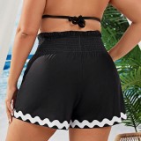 Plus Size Women's High-Waist Two-Piece Bikini Swimsuit