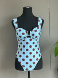 Women's Polka Dot One-Piece Bikini Swimsuit