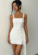 Summer Holiday Women's White Lace Strap Bodycon Mini Dress