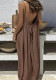Women's Casual Cotton Low Back Loose Strap Dress
