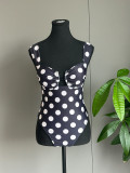 Women's Polka Dot One-Piece Bikini Swimsuit