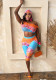 Women's Fashion Printed Off-Shoulder High-Waist Top and Pants Set