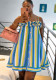 Summer Holiday Women's Striped Strap Loose Fashion Dress