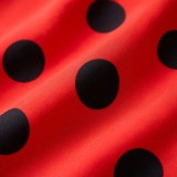 Women's Polka Dot Halter Neck Low Back Crop Top and Slim Waist Cascading Ruffle Long Skirt Set