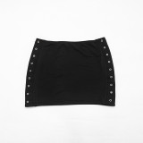 Summer Women's Halter Cowl Neck Tie-Up Top and Bodycon Skirt Two-Piece Set