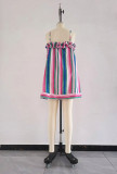 Summer Holiday Women's Striped Strap Loose Fashion Dress