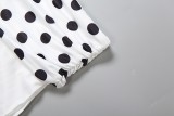 Summer Women's Polka Dot Crop Halter Tank and Slim Pants Set