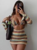 Women's Low Back Bodycon Cover-Up Mini Beach Dress
