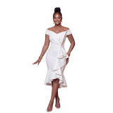 Women's Chic Elegant Off-Shoulder Mermaid Evening Gown