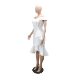 Women's Chic Elegant Off-Shoulder Mermaid Evening Gown
