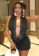 Summer Women's Halter Cowl Neck Tie-Up Top and Bodycon Skirt Two-Piece Set