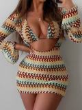 Women's Low Back Bodycon Cover-Up Mini Beach Dress