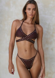Women's Lace-Up Two-Piece Bikini Swimsuit