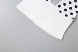 Summer Women's Polka Dot Crop Halter Tank and Slim Pants Set