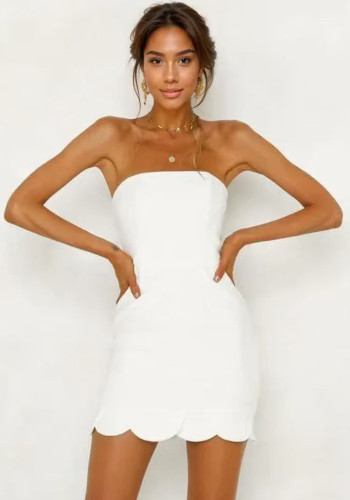 Women's Strapless Slim Waist Bodycon Mini Dress