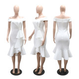 Women's Chic Elegant Off-Shoulder Mermaid Evening Gown