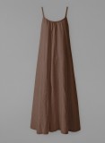 Women's Casual Cotton Low Back Loose Strap Dress