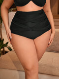 Plus Size Women High Waist Triangle Bikini Bottom