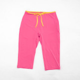 Women Sleeveless Sexy Crop Strapless Top Tight Fitting Capri Pants Color Block Set