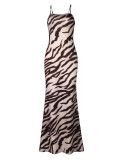 Spring Summer Women Chic Strap Long Dress