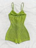 Women Textured Ruched Strap One-Piece Swimsuit Hollow Out Slim Waist With Starfish Decoration Spa Holiday Swimsuit