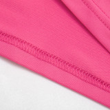 Women Sleeveless Sexy Crop Strapless Top Tight Fitting Capri Pants Color Block Set