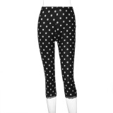 Summer Women Printed Casual Low Waist Tight Fitting Capri Pants