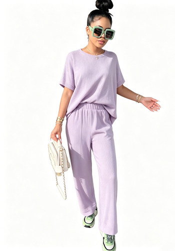 Women Casual Top and Pants Two-Piece Set