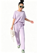 Women Casual Top and Pants Two-Piece Set Women Casual Top and Pants Two-Piece Set