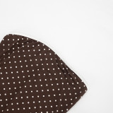 Women Polka Dot Color Block Strapless Tight Fitting Rompers