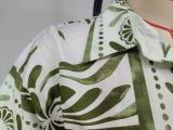 Spring & Autumn Women Printed Turndown Collar Short Sleeve Slim Waist Casual Long Shirt Dress（Processing time need 3-6 days）