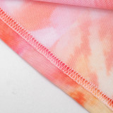 Summer Women Sexy Metallic Halter Neck Pink Printed Low Back Jumpsuit