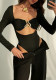 Summer Women Long Sleeve Sexy Hollow Out Bodysuit
